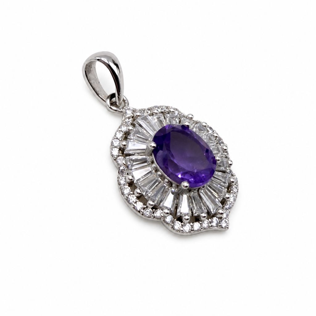 Violet Sunburst pendant