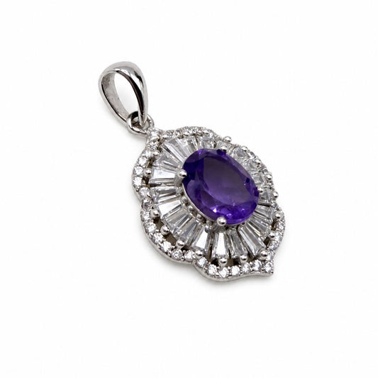 Violet Sunburst pendant